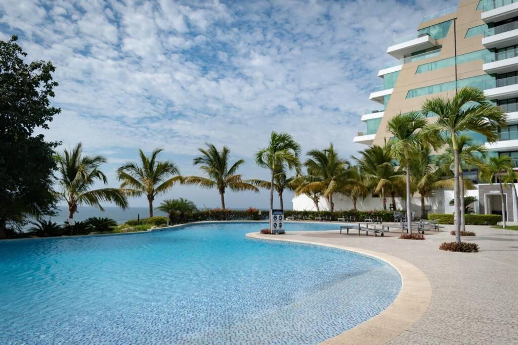 Lujoso y Cómodo Departamento con playa 2 piscinas cancha de tenis jacuzzi seguridad 24 horas Manta Exterior foto